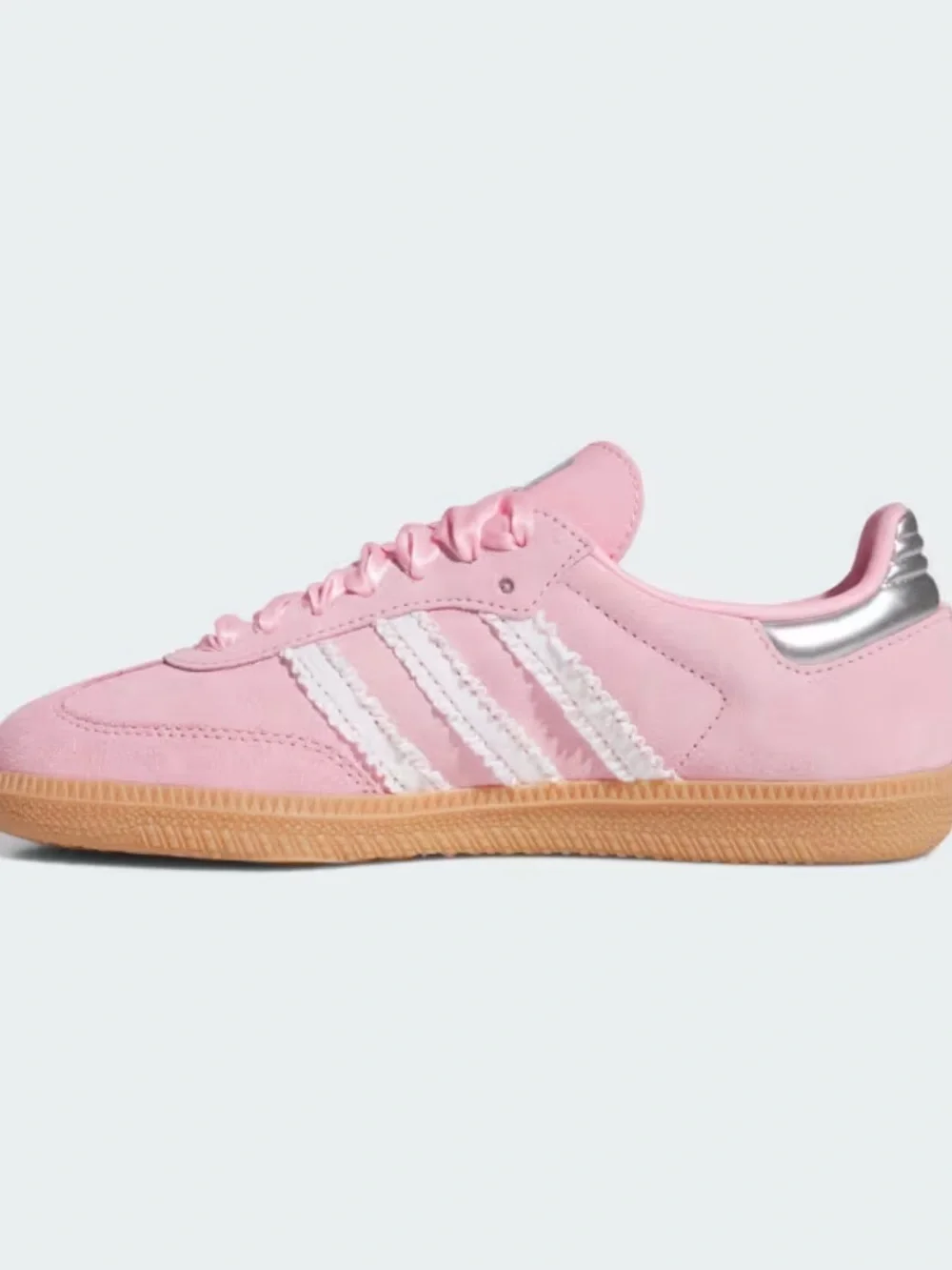 NWT adidas Samba Pink Satin and White Ruffle